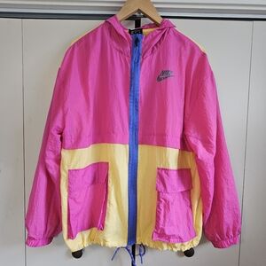 Nike | Clash Colorblock Multicolored Nylon Windbreaker Jacket Medium